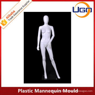 Moule à mannequin en plastique féminin élégant en blanc mat